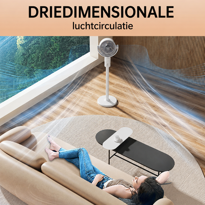 Staande Ventilator met Afstandsbediening – Stil (<36 dB), Luchtbereik tot 30 m, Luchtstroom 2465 m³/u en 5 Snelheden