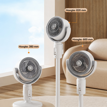 Staande Ventilator met Afstandsbediening – Stil (<36 dB), Luchtbereik tot 30 m, Luchtstroom 2465 m³/u en 5 Snelheden