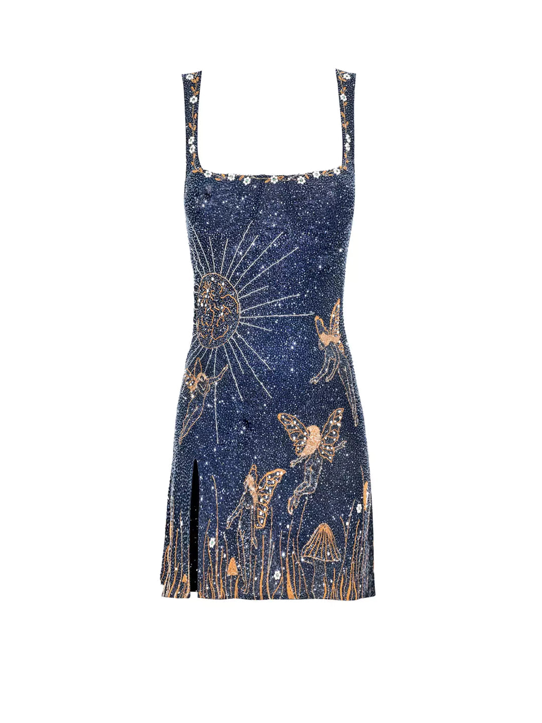 Mouwloze bodycon mini-jurk voor dames met vierkante hals