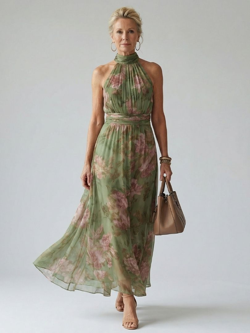 Mouwloze maxi-jurk voor dames