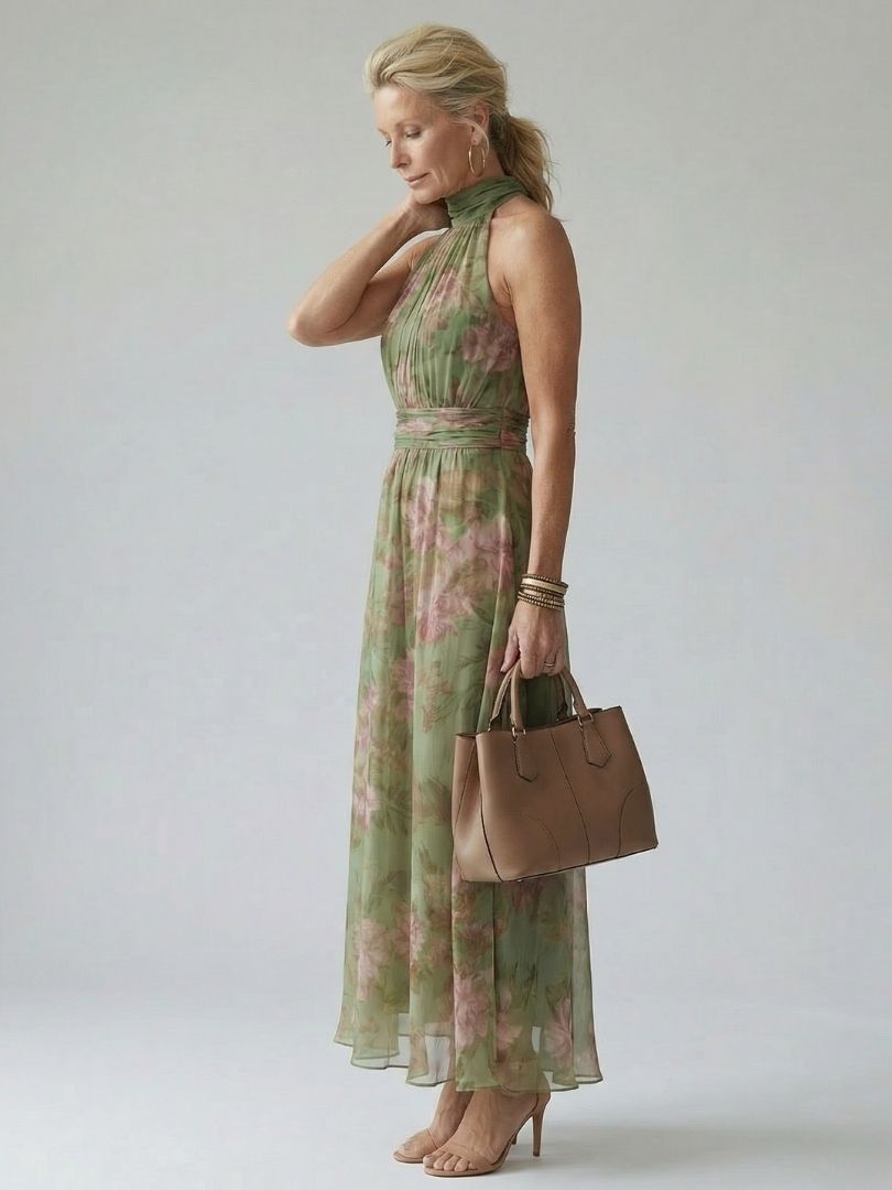 Mouwloze maxi-jurk voor dames