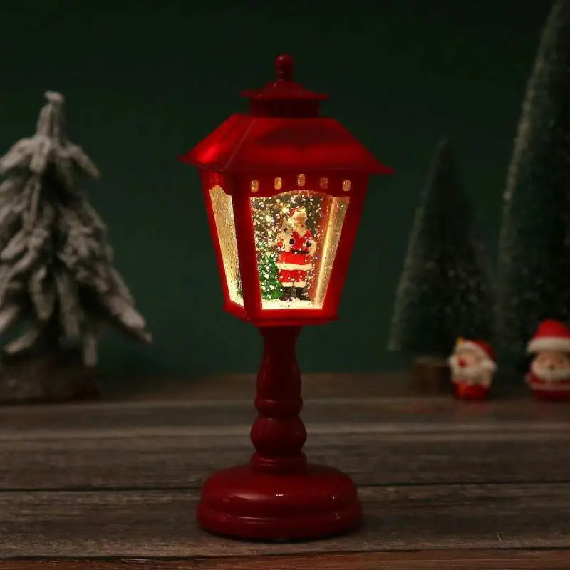 Muzikale en verlichte kerstlantaarn