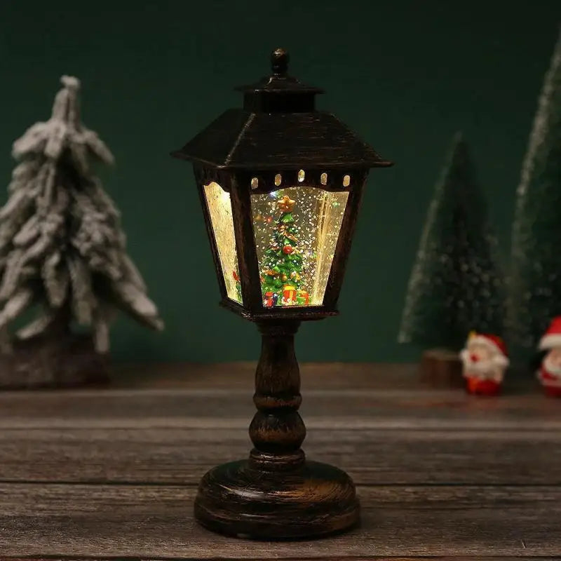 Muzikale en verlichte kerstlantaarn