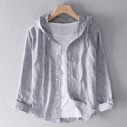 Image of Noa | Dames Blouse met Capuchon en Knoopsluiting