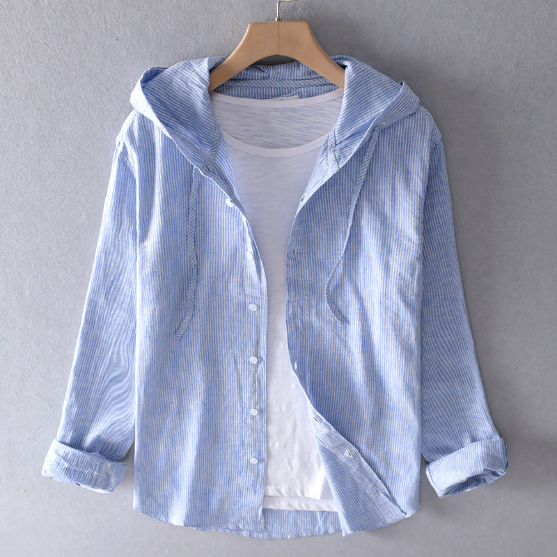 Image of Noa | Dames Blouse met Capuchon en Knoopsluiting