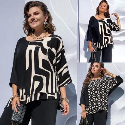 Image of Nova | Dames Asymmetrische Relaxte Pasvorm Blouse