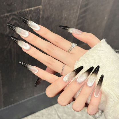 Ombré stiletto plaknagelset
