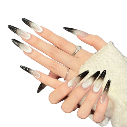 Ombré stiletto plaknagelset