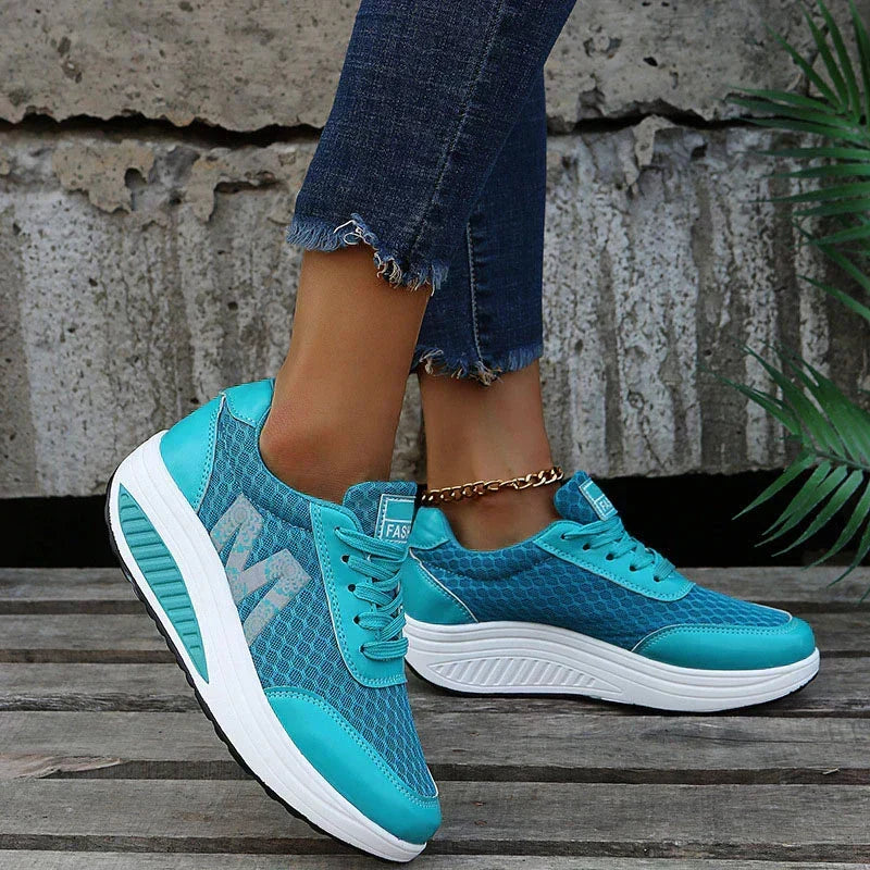 Ondersteunende wandelsneakers voor dames met ademend comfort