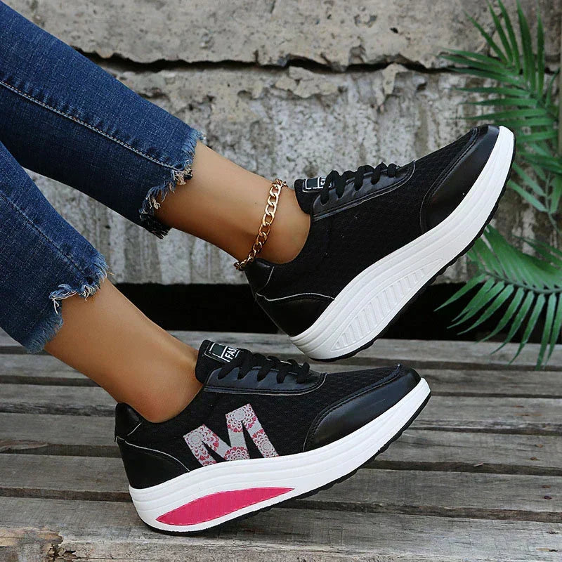 Ondersteunende wandelsneakers voor dames met ademend comfort