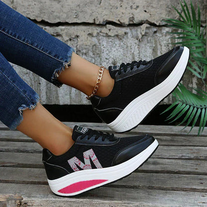 Ondersteunende wandelsneakers voor dames met ademend comfort