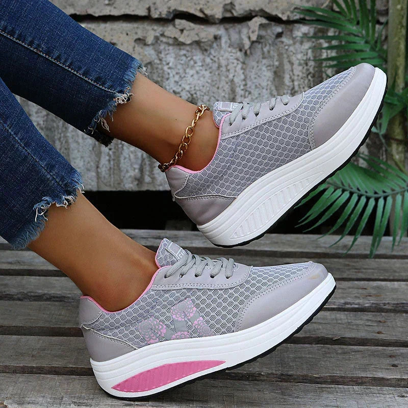 Ondersteunende wandelsneakers voor dames met ademend comfort