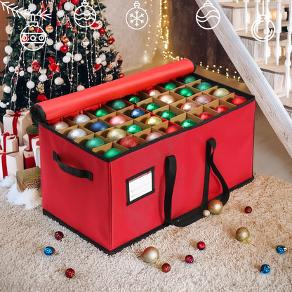 Opbergtas voor kerstballen - Stapelbare stoffen organizer