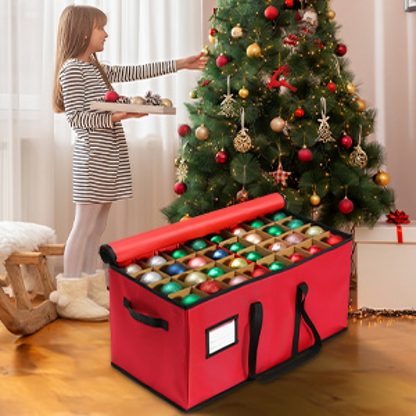 Opbergtas voor kerstballen - Stapelbare stoffen organizer