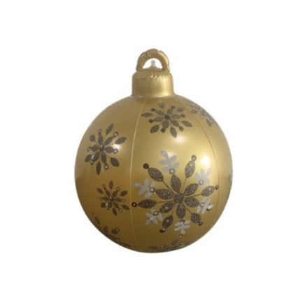 Opblaasbare kerstbal met sneeuwvlokpatroon