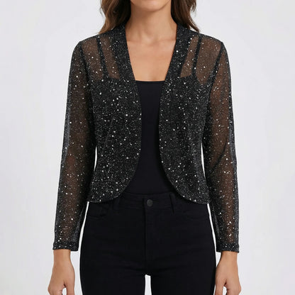 Openvallend vest met parelmix voor dames