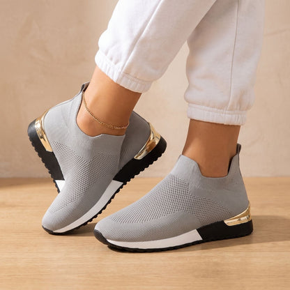 Orthopedische gebreide instapsneakers voor dames met voetboogondersteuning