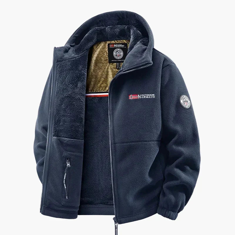 Outdoor fleecevest met capuchon - Scandinavische stijl voor winter en vrije tijd