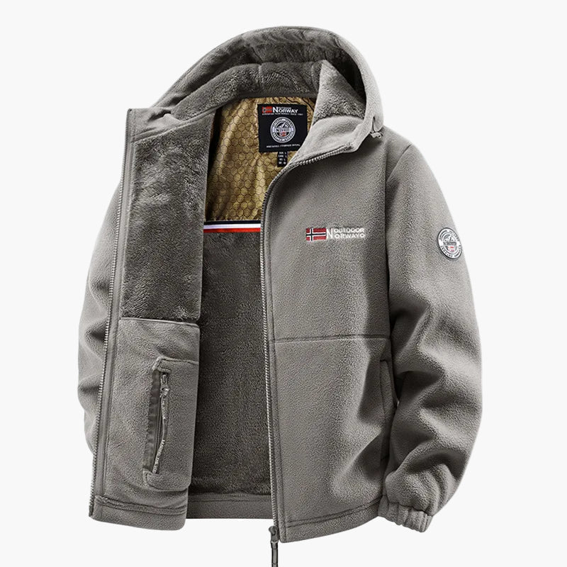 Outdoor fleecevest met capuchon - Scandinavische stijl voor winter en vrije tijd
