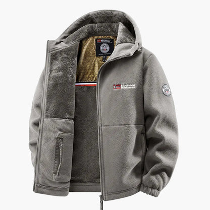 Outdoor fleecevest met capuchon - Scandinavische stijl voor winter en vrije tijd