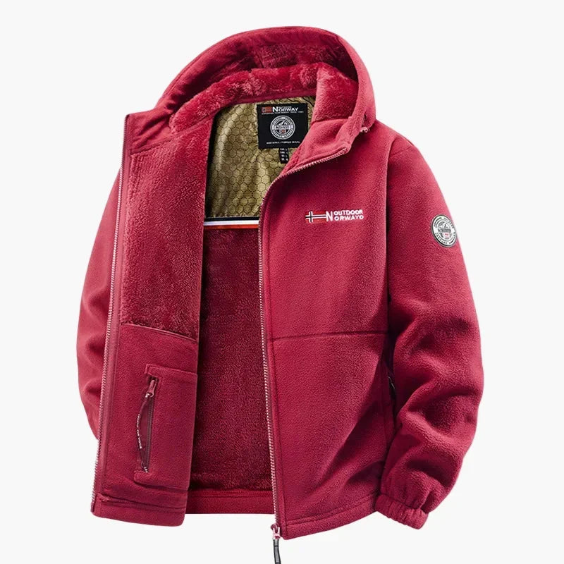 Outdoor fleecevest met capuchon - Scandinavische stijl voor winter en vrije tijd