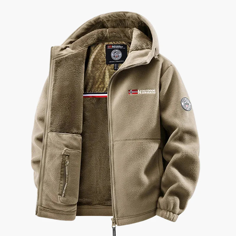 Outdoor fleecevest met capuchon - Scandinavische stijl voor winter en vrije tijd