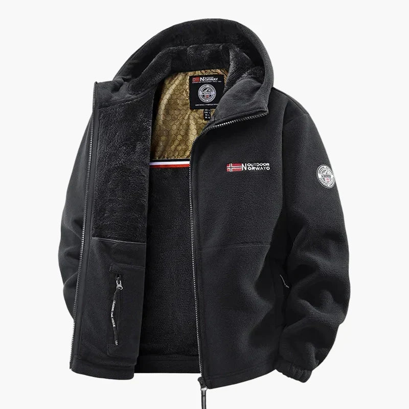 Outdoor fleecevest met capuchon - Scandinavische stijl voor winter en vrije tijd