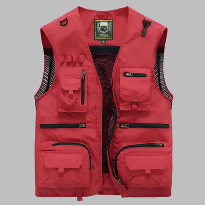 Outdoor ontdekkingsvest voor heren met meerdere zakken - Functioneel & duurzaam