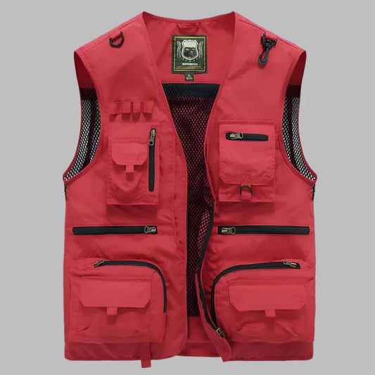 Outdoor ontdekkingsvest voor heren met meerdere zakken - Functioneel & duurzaam