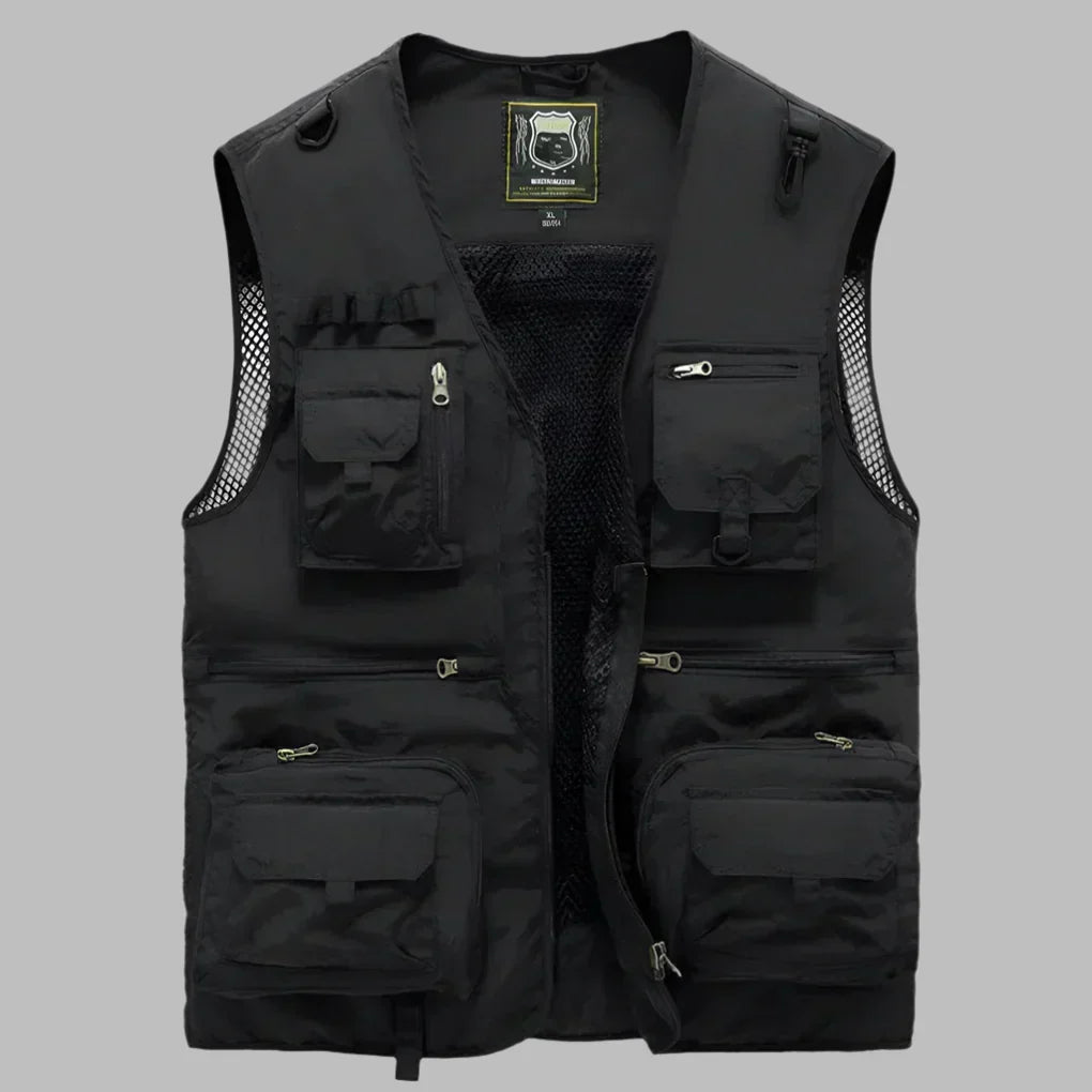 Outdoor ontdekkingsvest voor heren met meerdere zakken - Functioneel & duurzaam