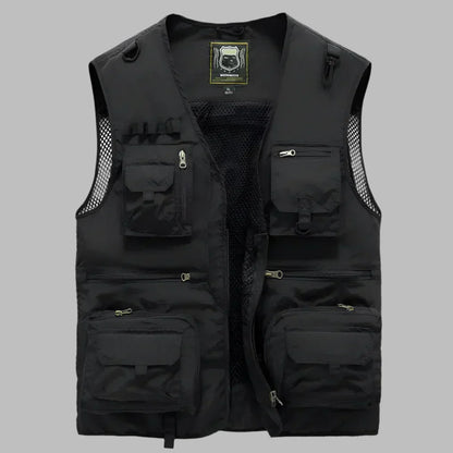Outdoor ontdekkingsvest voor heren met meerdere zakken - Functioneel & duurzaam