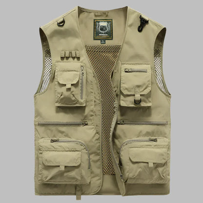 Outdoor ontdekkingsvest voor heren met meerdere zakken - Functioneel & duurzaam