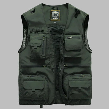 Outdoor ontdekkingsvest voor heren met meerdere zakken - Functioneel & duurzaam