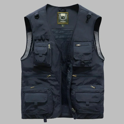 Outdoor ontdekkingsvest voor heren met meerdere zakken - Functioneel & duurzaam