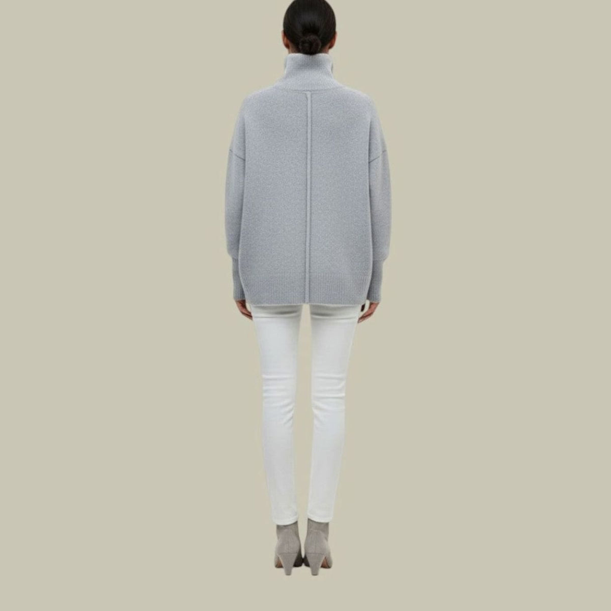Oversized coltrui met losse pasvorm voor dames - comfortabele gebreide trui
