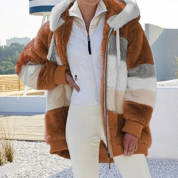 Oversized damesjas met capuchon