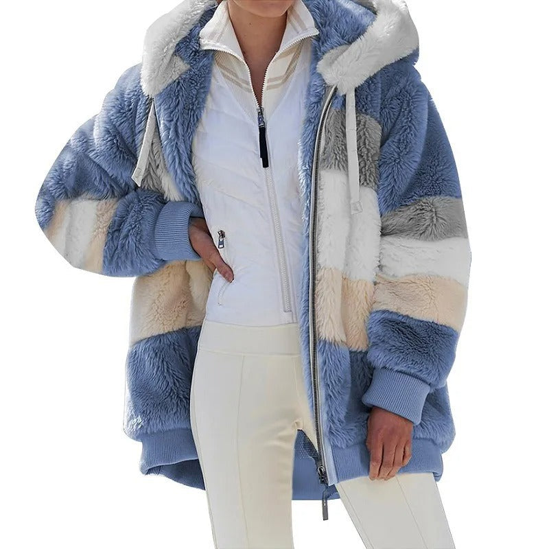 Oversized damesjas met capuchon