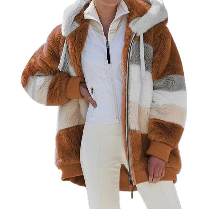 Oversized damesjas met capuchon
