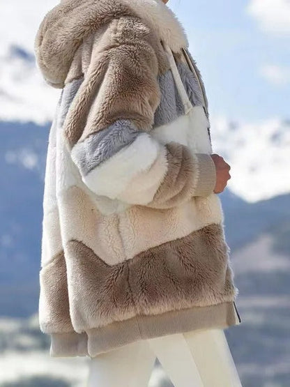 Oversized damesjas met capuchon