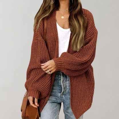 Oversized gebreid open vest voor dames met relaxte pasvorm