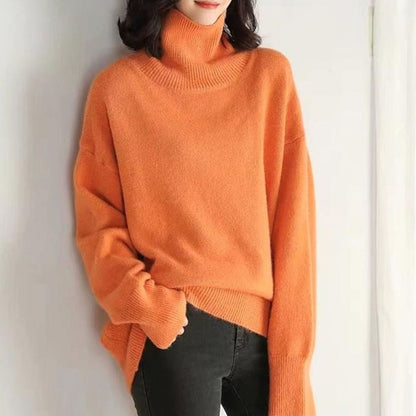 Oversized gebreide coltrui met lange mouwen voor dames