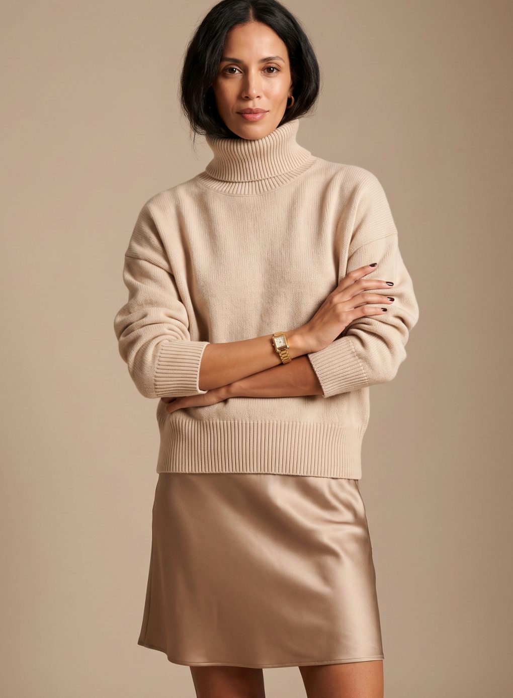 Oversized gebreide coltrui voor dames