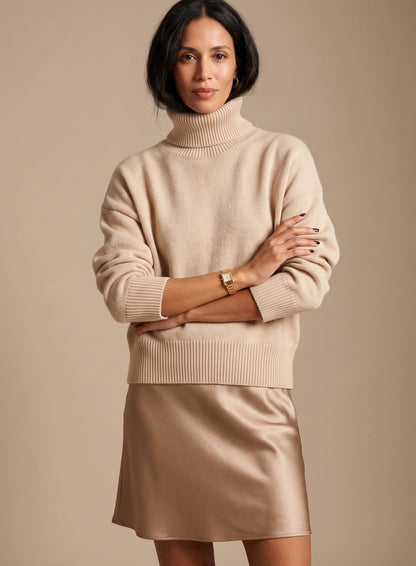 Oversized gebreide coltrui voor dames