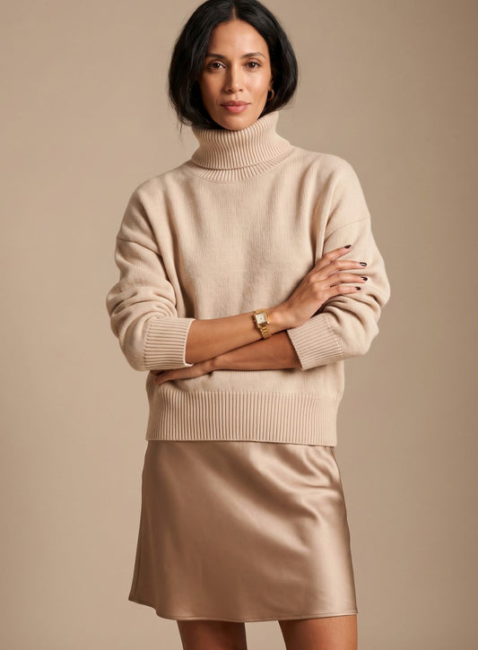 Oversized gebreide coltrui voor dames