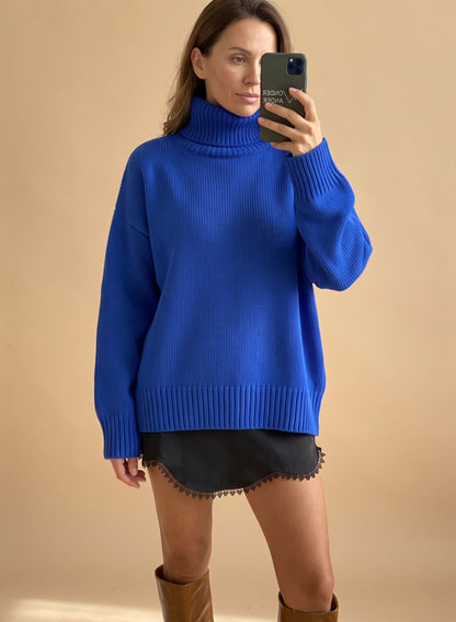 Oversized gebreide coltrui voor dames