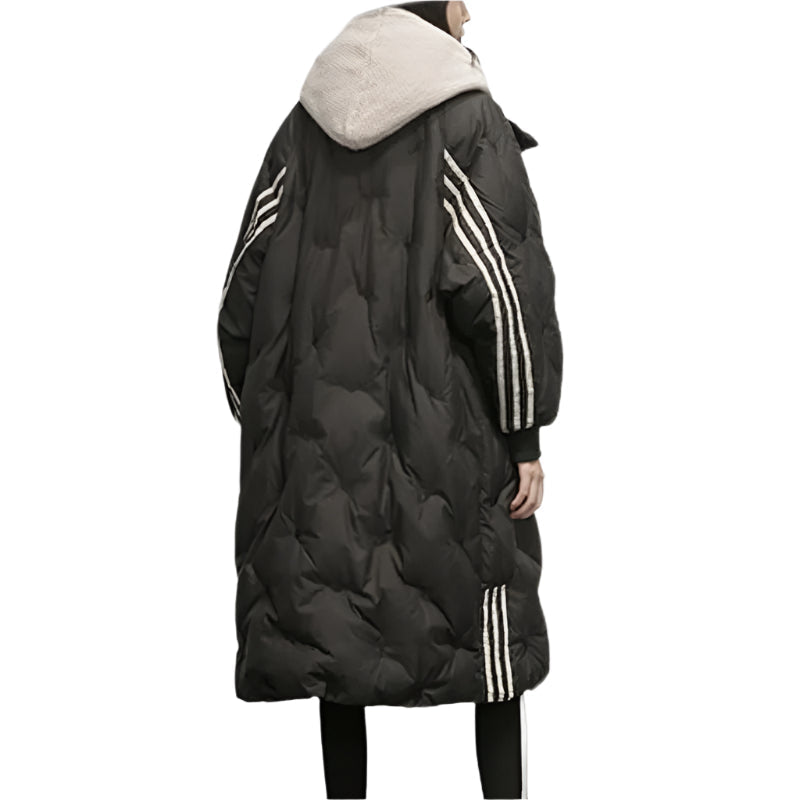 Oversized gewatteerde mantel voor dames