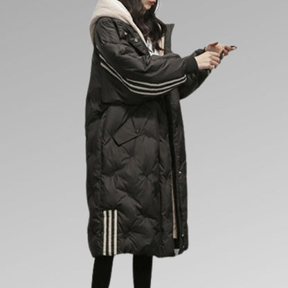 Oversized gewatteerde mantel voor dames
