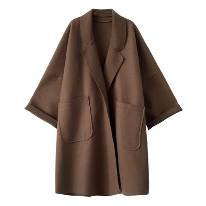 Oversized trenchcoat van wolmix