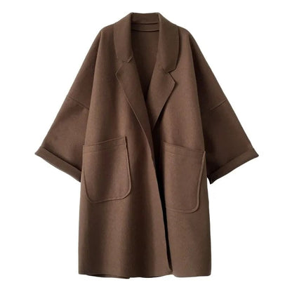 Oversized trenchcoat van wolmix
