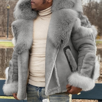 Oversized winterjas voor heren met dikke kraag